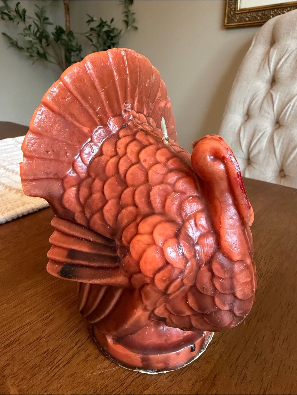 Vintage Gurley Turkey Candle 6” Thanksgiving Fall Decor Unburned